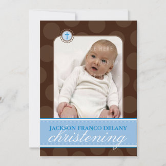 PHOTO CHRISTENING INVITES :: polkadot 6P