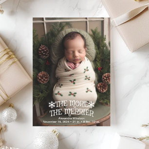 Photo Christmas Birth Announcement