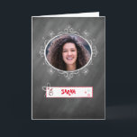 Photo Christmas Card, Chalkboard Look, Customise Card<br><div class="desc">The chalkboard look is really popular. Why not use this trendy design for your photo Christmas card this year! Easily add your photo,  and your name for a truly delightful and memorable Christmas card!</div>