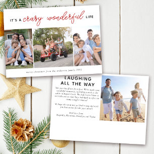 Photo Christmas Card   Crazy Wonderful Life