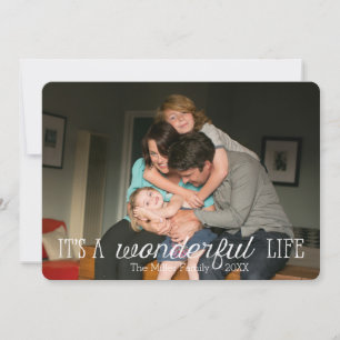 Photo Christmas Card, It's a Wonderful Life Holiday Card
