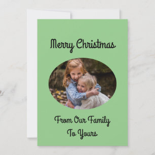 Photo Christmas Card Merry From Our Family To Your
