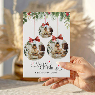 Photo Christmas Card Minimalist Boho Holiday Card