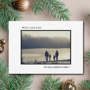 Photo Christmas Card Modern Minimalist