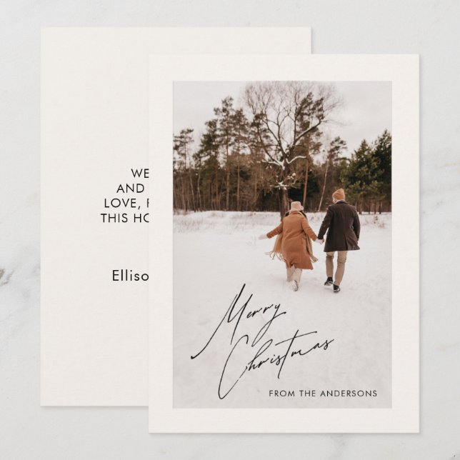 Photo Christmas Family Holiday Card (Front/Back)