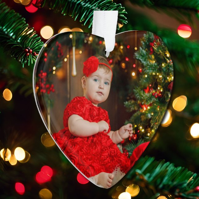 Photo Christmas Gift Ornament w Year or Text (Creator Uploaded)