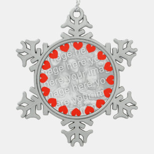 Photo Christmas hearts ornament   Add your picture