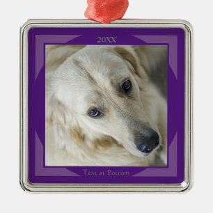 Photo Christmas Ornament in Purple