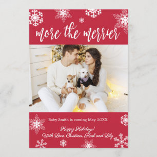 Photo Christmas Pregnancy Announcement Cards