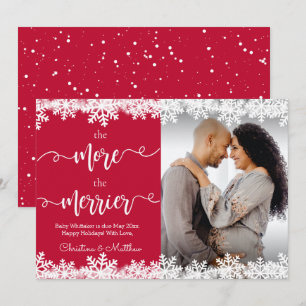 Photo Christmas Pregnancy Announcement Cards