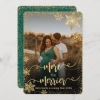 Photo Christmas Pregnancy Announcement Cards