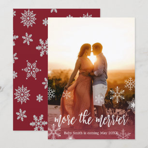 Photo Christmas Pregnancy Announcement Cards