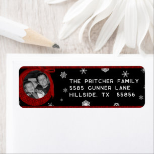 Photo Christmas Return Address Label