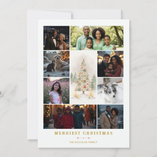 Photo Christmas Tree Holiday Family Collage TMF26 Card