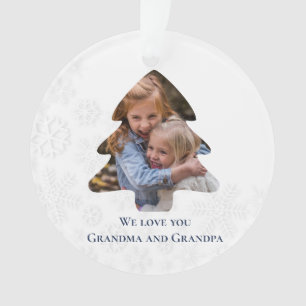 Photo Christmas Tree Template Grandparents Ornament