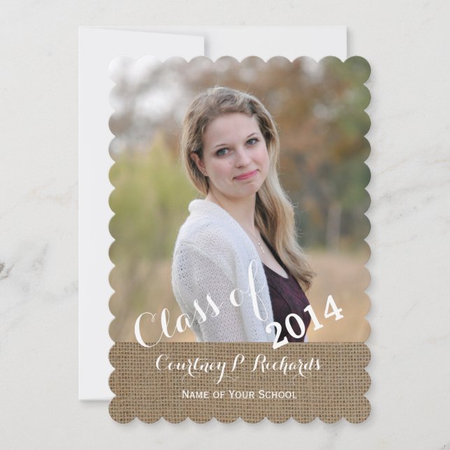 Photo Class of Graduation Announcement (Front)