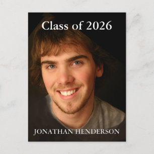 Photo Class of Graduation  Announcement Postcard