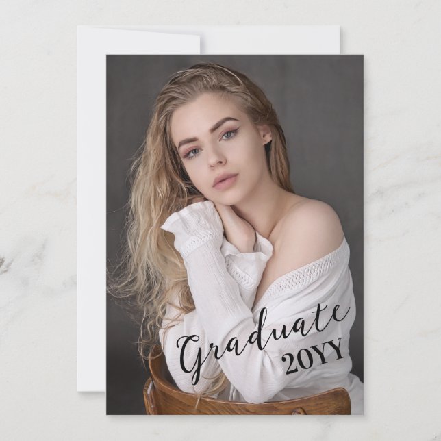 Photo Class of Graduation Party Card (Front)
