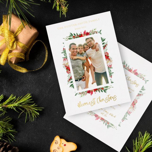 Photo Classic Merriest Christmas Poinsettias (Creator Uploaded)