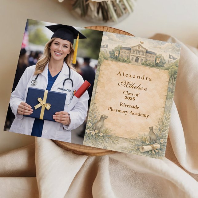 Photo Classic Veterinary School Graduation Announcement (Creator Uploaded)