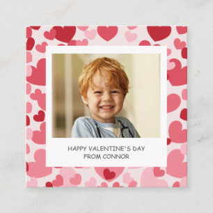 Photo Classroom Valentine Mini Card Personalised