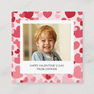 Photo Classroom Valentine Mini Card Personalized