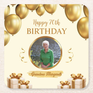 Photo Coasters For 70th Birthday