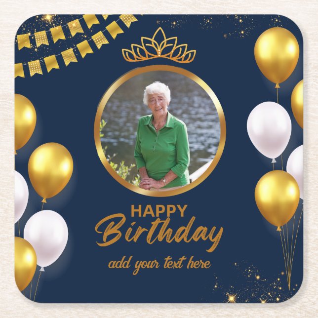 Photo Coasters For 70th Birthday (Front)