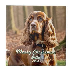Photo Cocker Spaniel KEEPSAKE Personalise Ceramic Tile