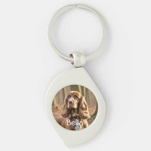 Photo Cocker Spaniel Personalize Key Ring