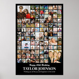 Photo Collage 100 Pictures 12x18 16x24 20x30 24x36 Poster