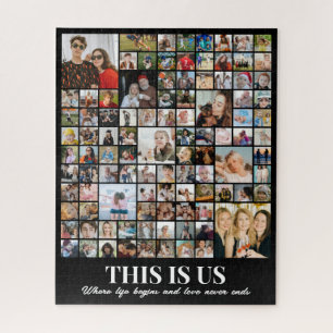Photo Collage 100 Pictures 8x10 16x20 Family Kids Jigsaw Puzzle
