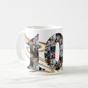 Photo collage 10 year anniversary gifts by year coffee mug
