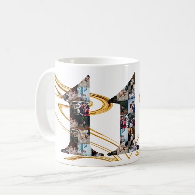 Photo collage 11 year anniversary gifts by year coffee mug (Front Left)