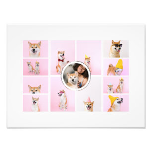 Photo Collage 13 Photographs Personalised Custom Print