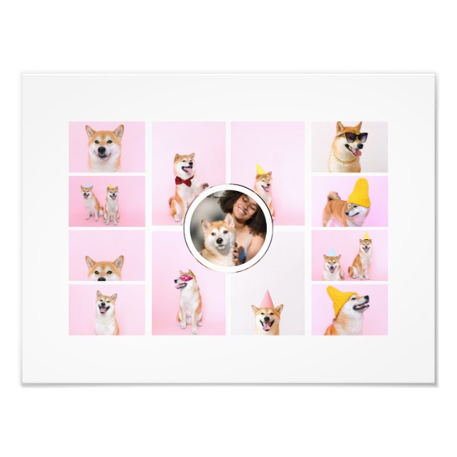 Photo Collage 13 Photographs Personalised Custom Print (Front)