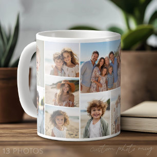 Photo Collage - 13 Pics Modern Minimal Grid Coffee Mug