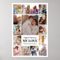 Photo Collage 15 Pictures 12x18 16x24 20x30 White