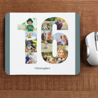Photo Collage 1th Birthday Number 16 Personalised