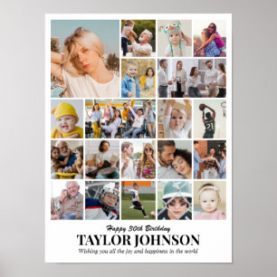 Photo Collage 20 Pictures 12x16 18x24 24x32 30x40 Poster