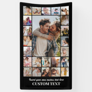 Photo Collage 24 Picture Custom 3x5 Vertical Party Banner