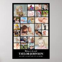 Photo Collage 25 Pictures 12x18 16x24 20x30 24x36