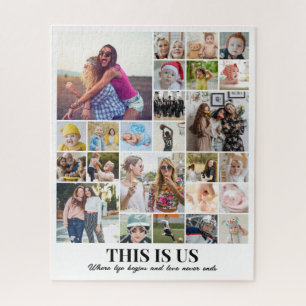 Photo Collage 25 Pictures 8x10 16x20 Bestie Friend Jigsaw Puzzle