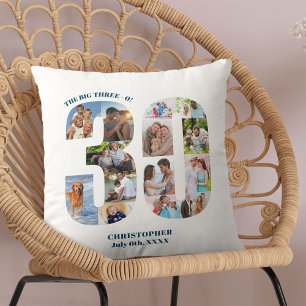 Photo Collage 30th Birthday Personalised Keepsake Cushion