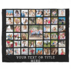 Photo Collage 45 Photos Personalised Black Fleece
