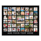 Photo Collage 45 Photos Personalised Black