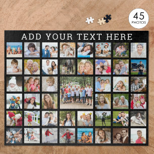 Photo Collage 45 Photos Personalised Custom Colour Jigsaw Puzzle