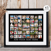 Photo Collage 45 Photos Personalised Custom Colour