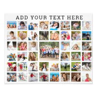 Photo Collage 45 Photos Personalised Custom Colour