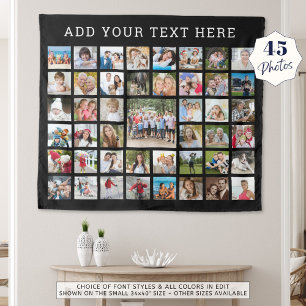 Photo Collage 45 Photos Personalised Custom Colour Tapestry